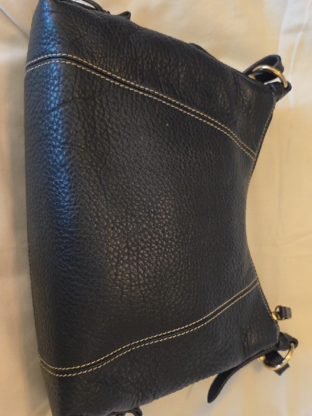 Dooney & Bourke Black Pebbled Leather Shoulder Bag - Picture 2 of 8